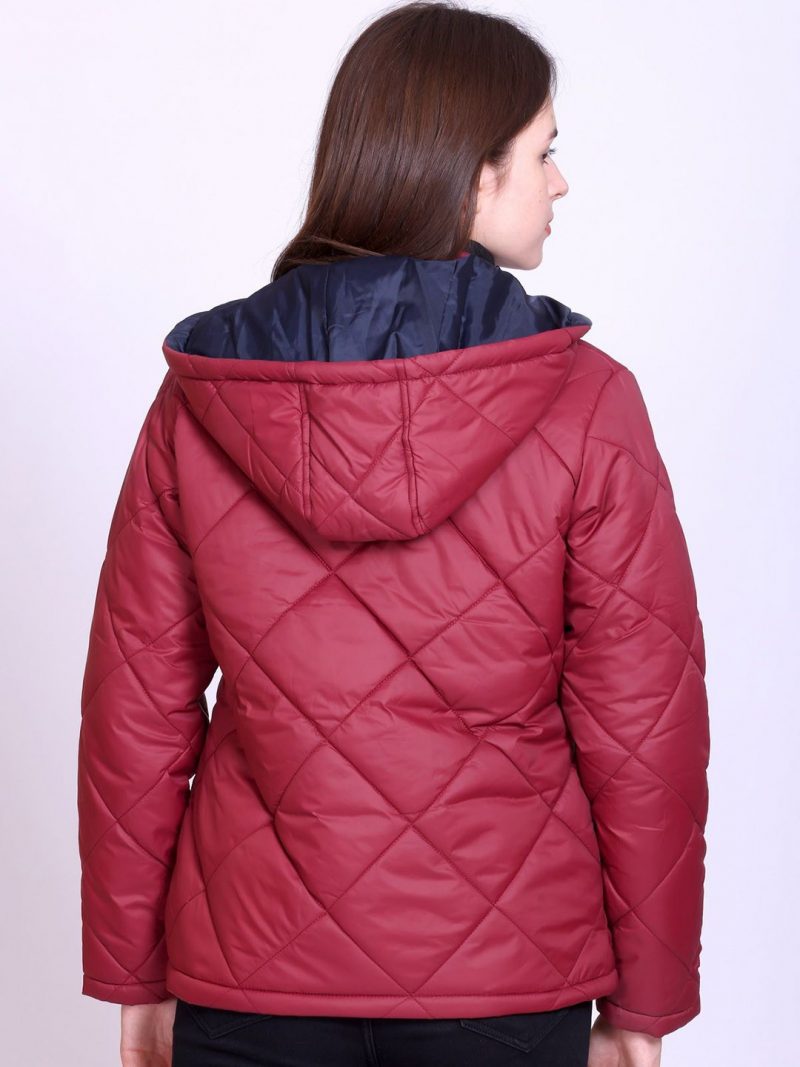 Women Solid Hooded Lightweight Quilted Jacket - Image 5