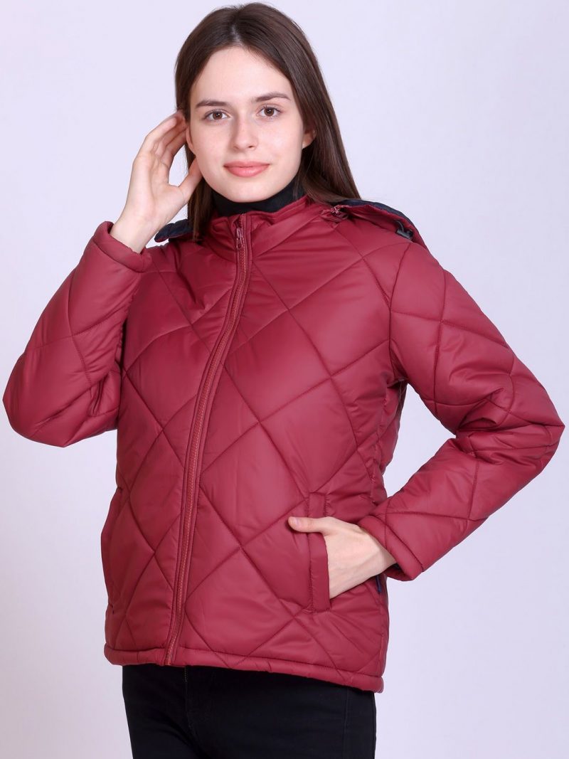 Women Solid Hooded Lightweight Quilted Jacket - Image 4