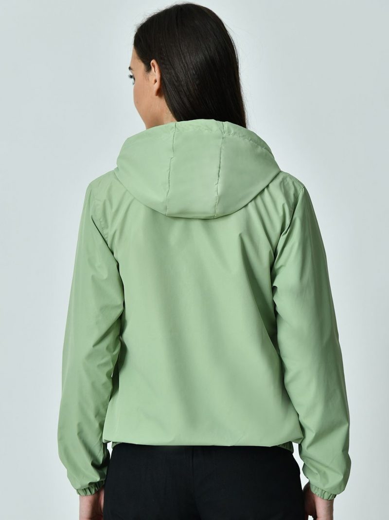 Women Lightweight Winter Windcheater Jacket with Hood & Zip Closure - Image 5